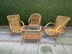 Vintage rotan meubelset, Ophalen, Gebruikt, Riet of Rotan, Vintage