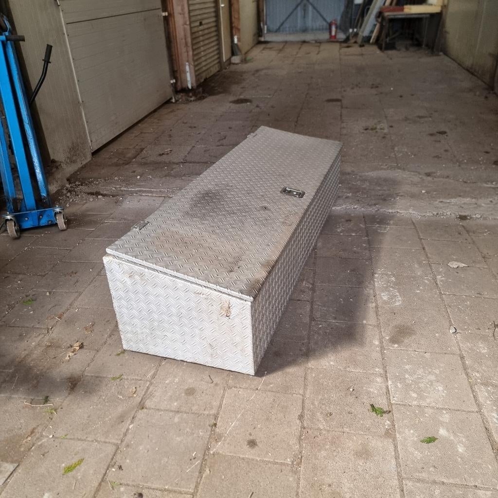 Aluminium gereedschapkist box 2 meter voor open laadbak bus, Ophalen