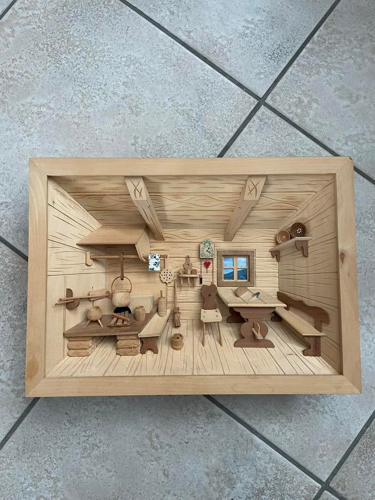 Houten 3D schilderij, Huis en Inrichting, Woonaccessoires | Wanddecoraties, Ophalen of Verzenden, Zo goed als nieuw