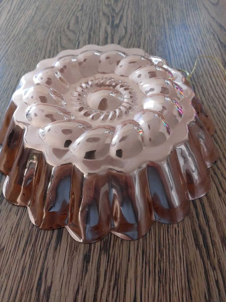 Koperen en Messing Bakvorm - Old Dutch Design - 22,5cm, Antiek en Kunst, Ophalen of Verzenden, Koper