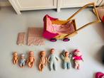 Houten speelgoed kinderwagen en 7 poppen, Ophalen, Gebruikt, Babypop