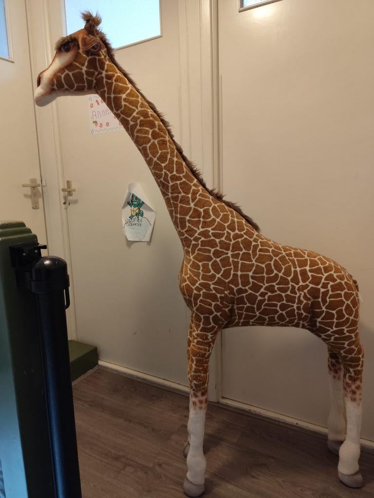 Grote pluche giraf 150 cm – mooie decoratie / kinderkamer, Antiek en Kunst, Ophalen