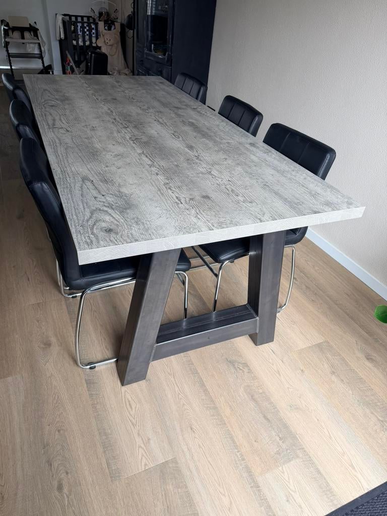 Grote eettafel, Huis en Inrichting, Tafels | Eettafels, Ophalen, Gebruikt, 100 tot 150 cm, 200 cm of meer