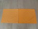2 Oranje kussen slopen.  62,5 x 54 cm., Gebruikt, Eenpersoons, Hoeslaken of Sloop, Oranje