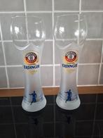 2 Erdinger WK voetbal glazen - Limited edition, Ophalen of Verzenden, Zo goed als nieuw, Meerkleurig, Overige merken
