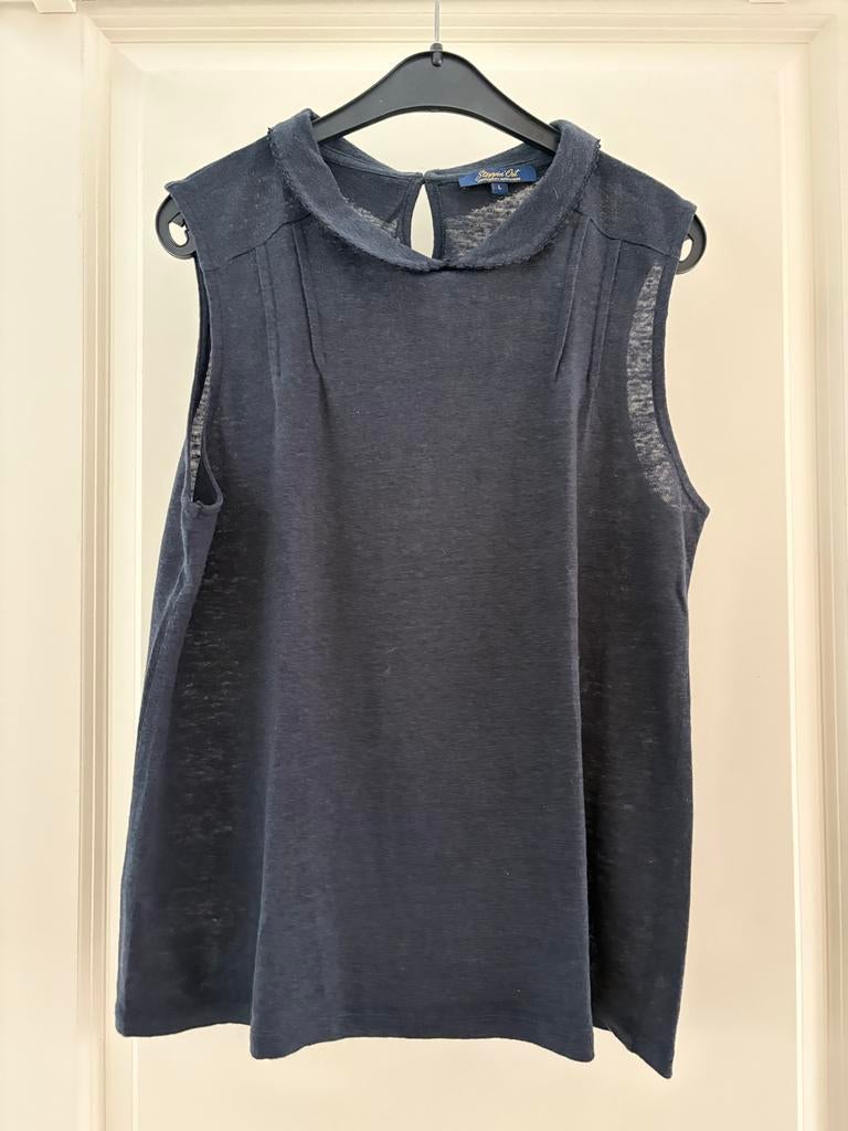 Steppin' Out linnen top maat L, Kleding | Dames, Blauw, Maat 42/44 (L), Ophalen of Verzenden, Zonder mouw