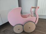 Kinderfeets Houten Poppenwagen Roze, Ophalen of Verzenden, Zo goed als nieuw, Meisje