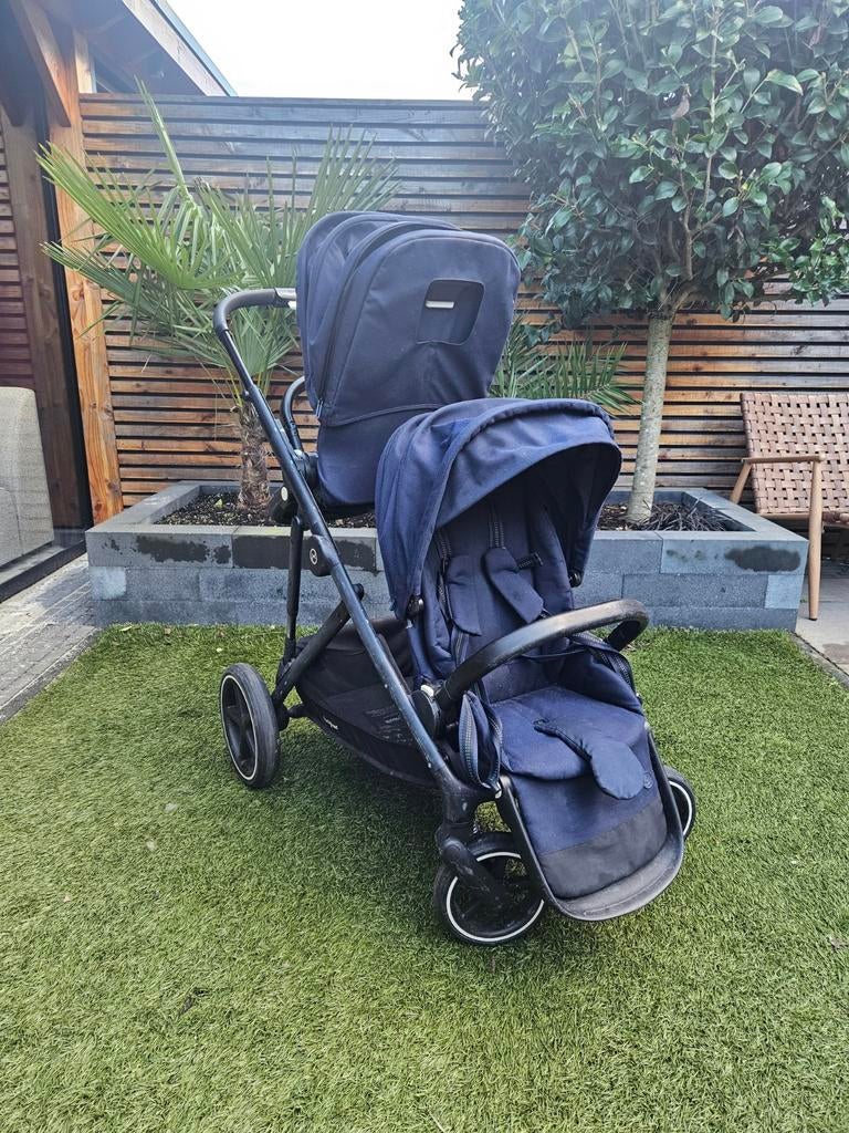 Cybex Gazelle S, meerijdplankje en maxi-cosi adapters, Kinderen en Baby's, Kinderwagens en Combinaties, Zo goed als nieuw, Verstelbare duwstang