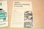 NSU Prinz 4 — Instructieboekje & Serviceboekje [1970], Auto diversen, Handleidingen en Instructieboekjes, Ophalen of Verzenden