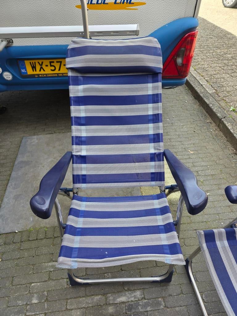 4 crespo stoelen met crespo tafel, Ophalen, Zo goed als nieuw, Campingstoel