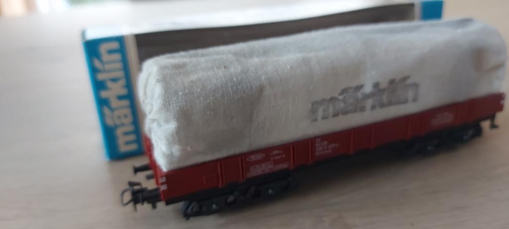 Mooie Märklin huifwagen artnr 4475 in ovp, Hobby en Vrije tijd, Modeltreinen | H0, Wisselstroom, Wagon, Ophalen of Verzenden, Zo goed als nieuw