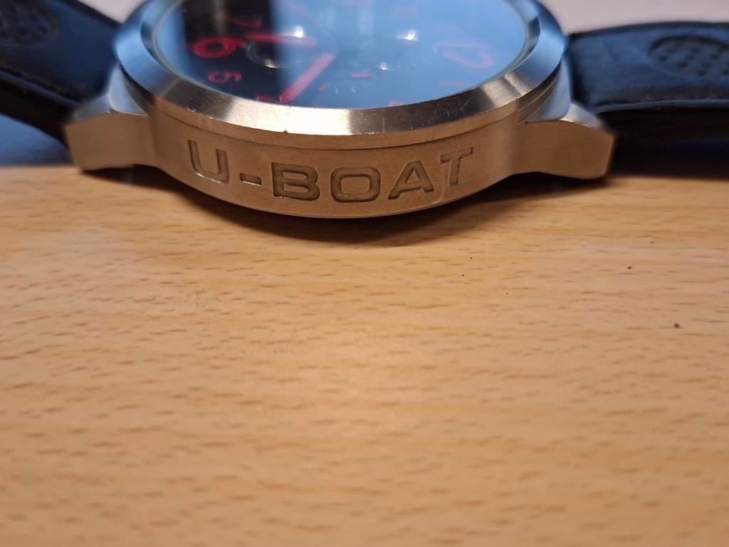 U-Boat horloge met origineel zwart leren bandje, Overige merken, Ophalen of Verzenden, Via pesciatina 751h, 55010 gragnano, Nb