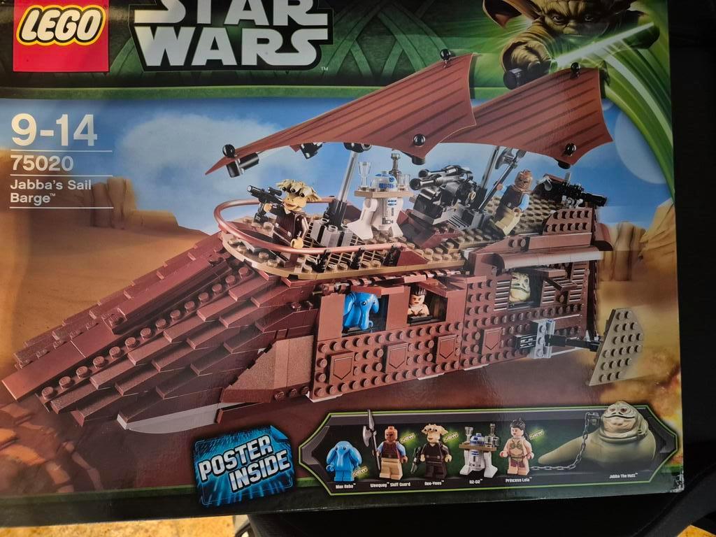 LEGO Star Wars Jabba's Sail Barge 75020 MET poster, Ophalen of Verzenden, Gebruikt, Gebruiksvoorwerp