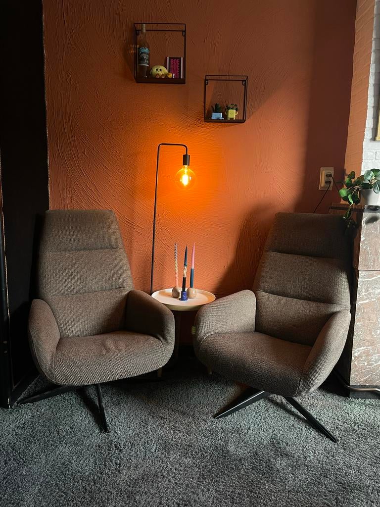 Twee Montel fauteuils, Huis en Inrichting, Fauteuils, Ophalen, Gebruikt, Stof, 75 tot 100 cm