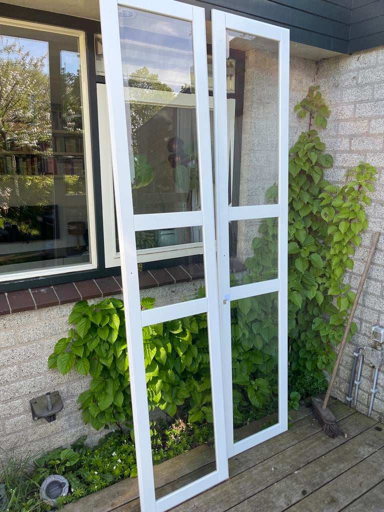 2 glazen deuren IKEA Pax kast 50x226 cm, Ophalen, Gebruikt, 200 cm of meer, 50 tot 100 cm