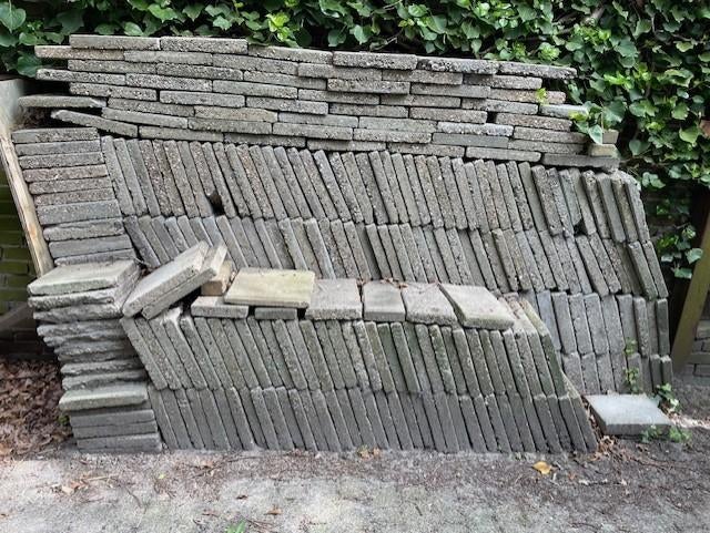 Oude stoeptegels 30x30, Tuin en Terras, Ophalen, Gebruikt, Beton, Terrastegels