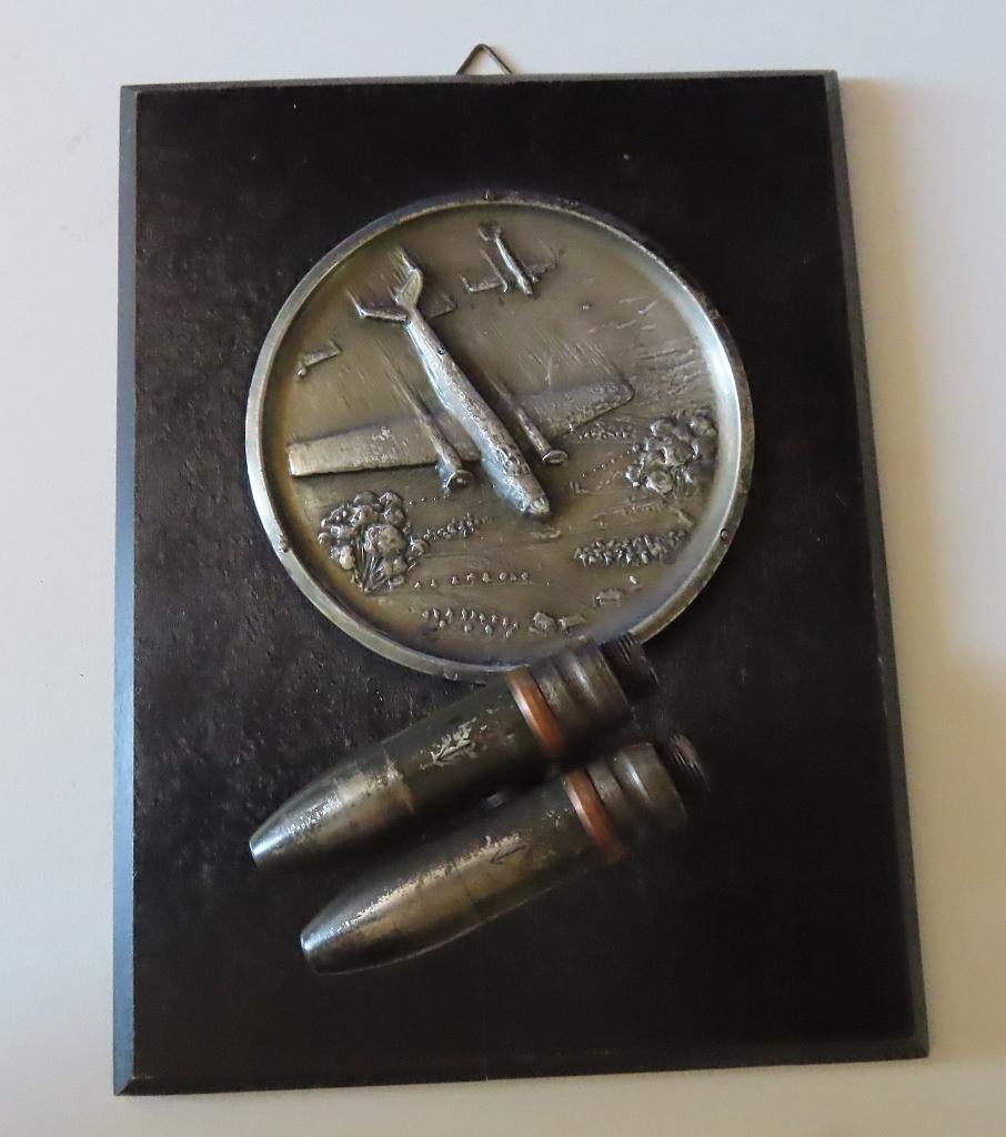 Uit inboedel: Plaquette engelse gevechtsvliegtuigen WO 2 en, Verzamelen, Verzenden, Luchtmacht, Engeland, Overige typen