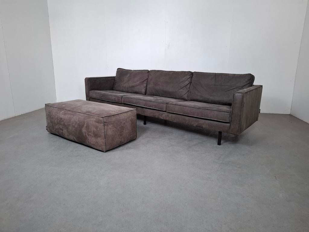 BePure Rodeo Bank met Poef | GRATIS BEZORGING | Gereinigd, Huis en Inrichting, Banken | Bankstellen, 250 tot 300 cm, Gebruikt