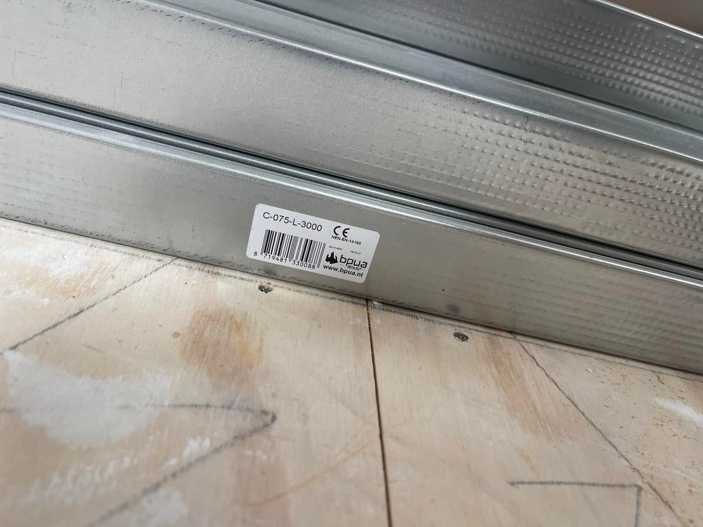 Metalstud C75 profielen - 9 stuks, 3000mm lengte, Ophalen, Nieuw, IJzer