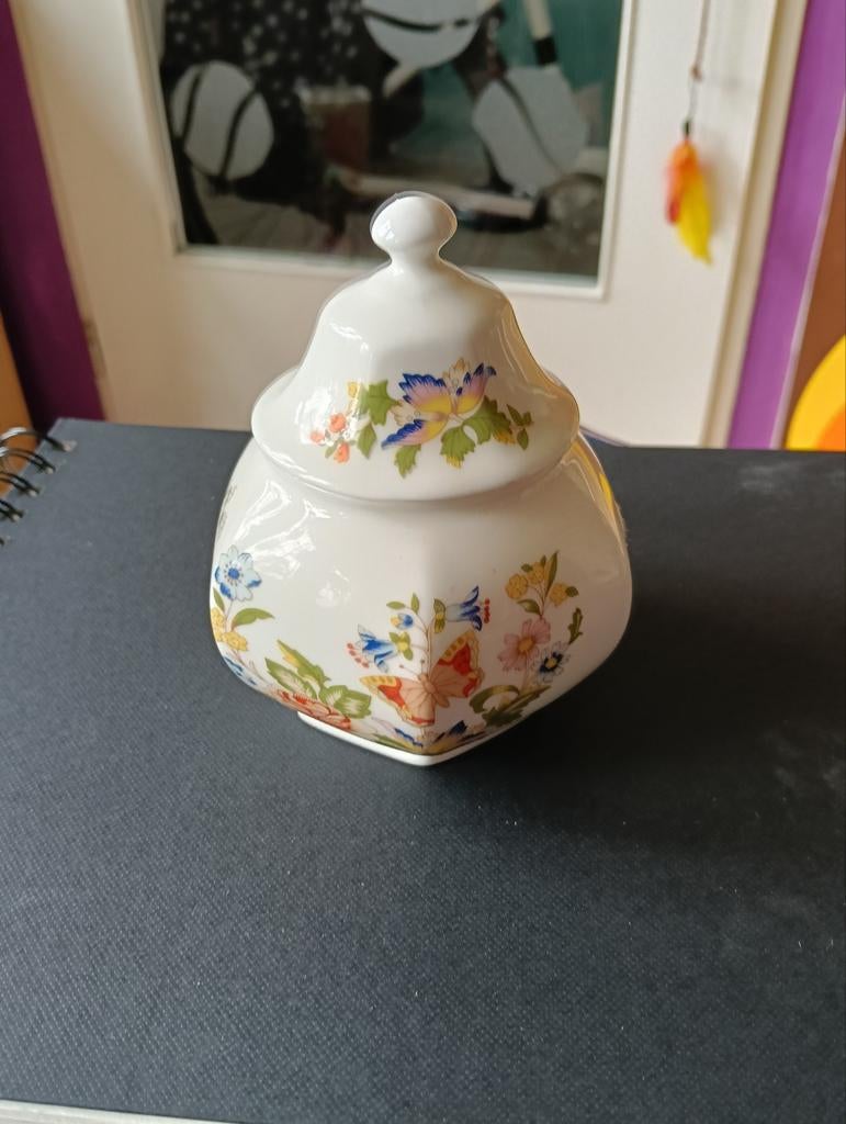 Aynsley Cottage Garden Suikerpotje Fine Bone China, Overige typen, Ophalen of Verzenden, Zo goed als nieuw, Overige stijlen