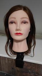 Kapperspop / Oefenhoofd met haar en tafelklem, Ophalen of Verzenden, Zo goed als nieuw