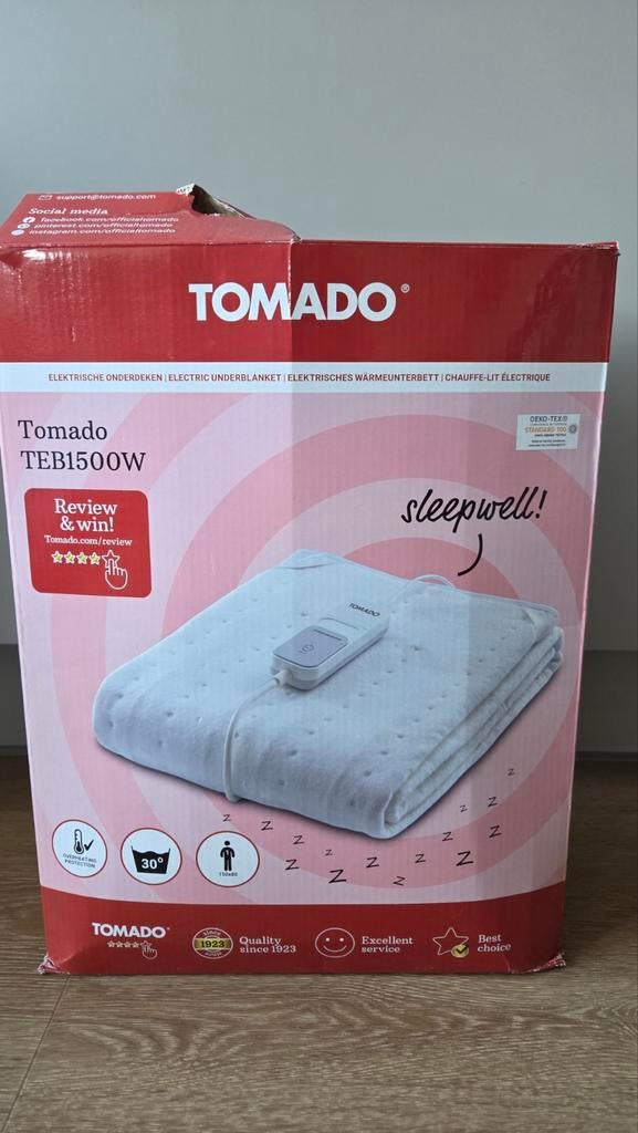 Tomado elektrische onderdeken, Ophalen, Eenpersoons, Wit, Nieuw
