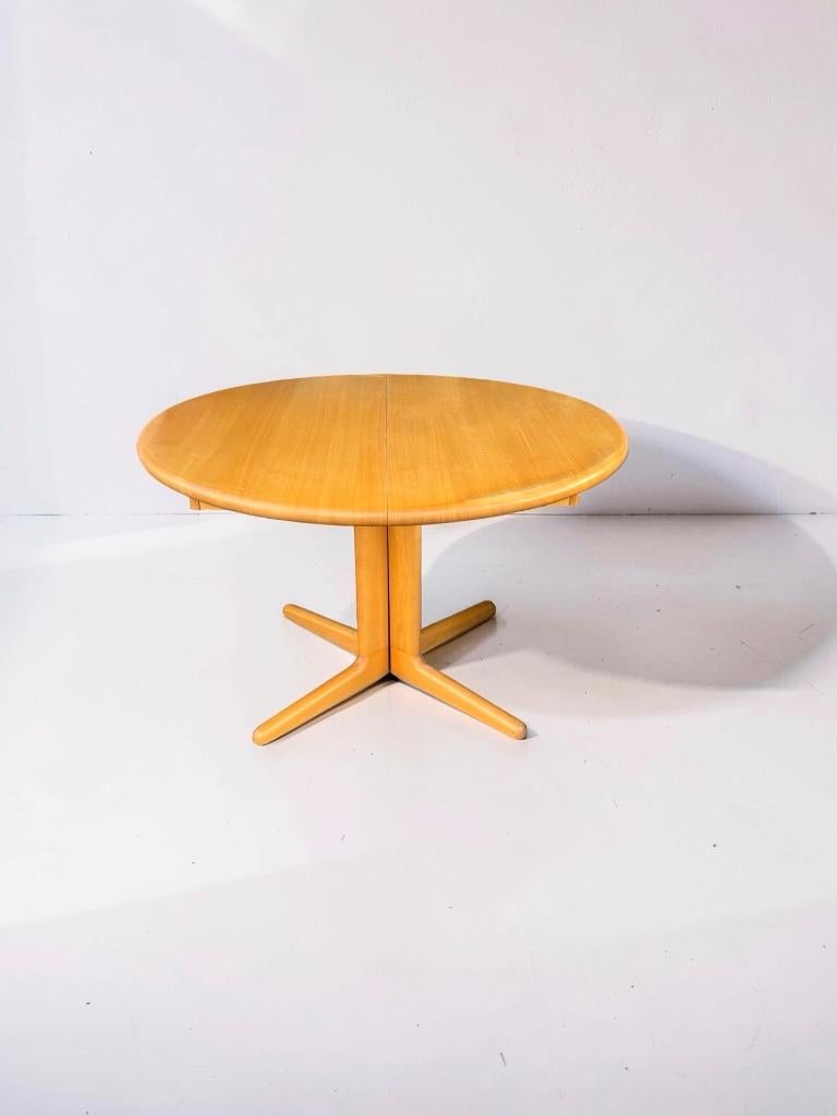 Vintage Deense uitschuifbare ronde eettafel, Ophalen, -, -, Zo goed als nieuw