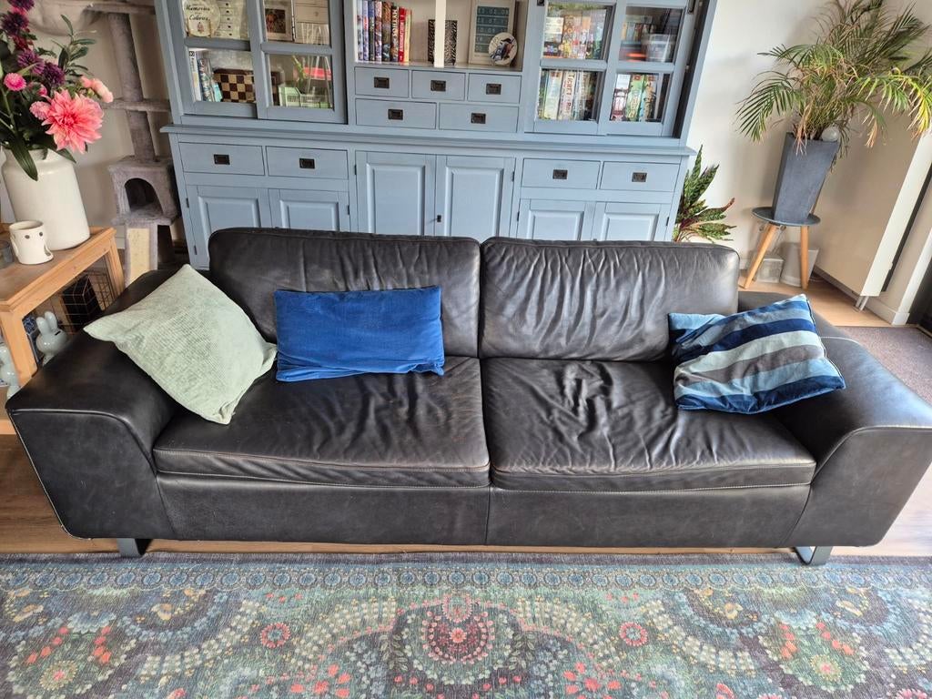 Leren bank van Henders & Hazel, Ophalen, Gebruikt, Tweepersoons, 200 tot 250 cm