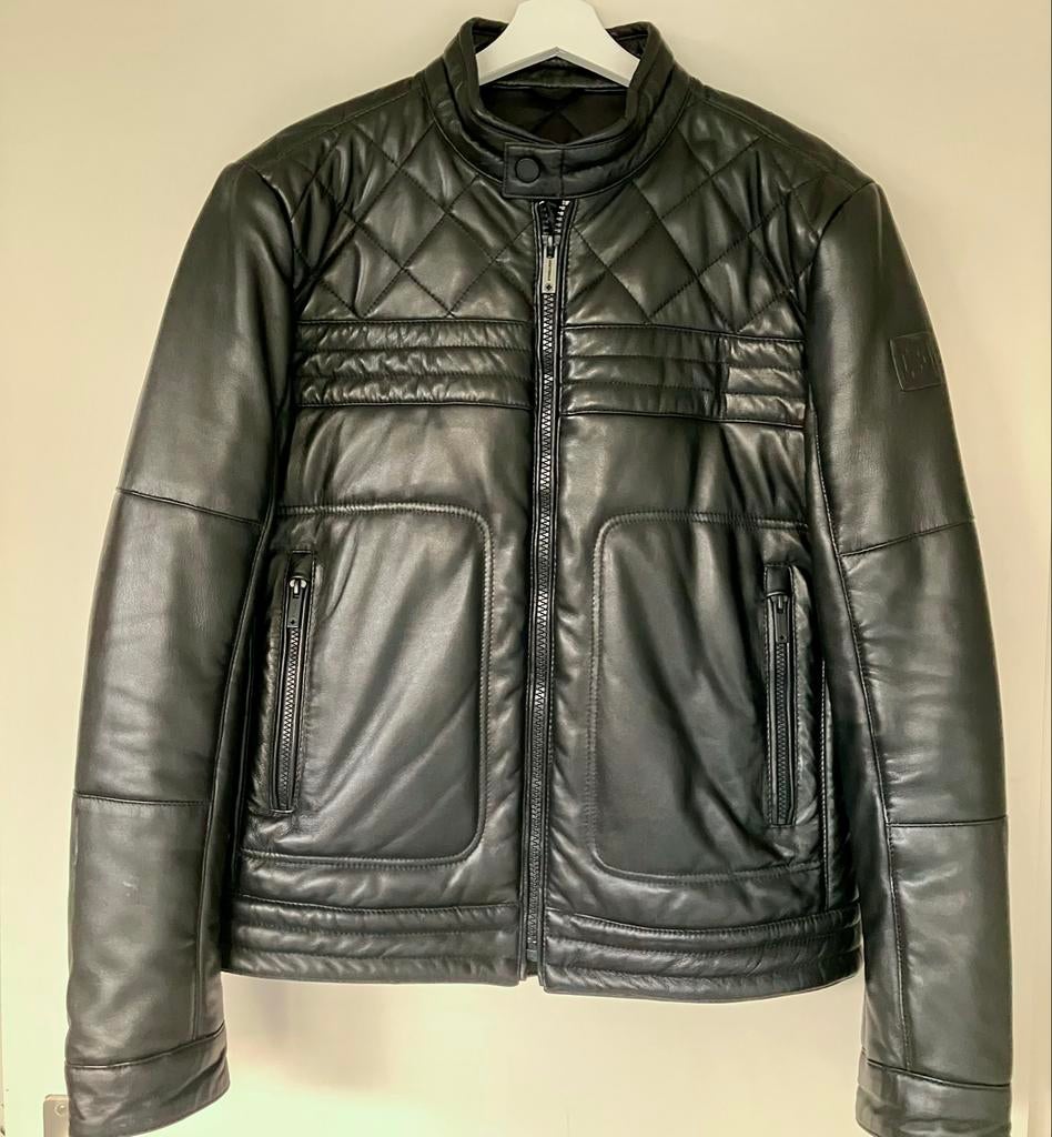 Strellson leren jas, Kleding | Heren, Ophalen of Verzenden, Nieuw, Maat 48/50 (M), Zwart