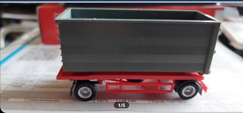 H0LK 0228 AANHANGERS MET AFZETBAKKEN 1/87, Ophalen of Verzenden, Nieuw, Bus of Vrachtwagen, Overige merken