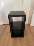 Zwart IKEA Kallax/Expedit vakkenkast - 2 vakken, Ophalen of Verzenden, Gebruikt