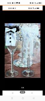 Decoratie wijn glas bruiloft, Ophalen of Verzenden, Zo goed als nieuw, Accessoires