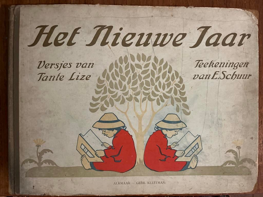 Het Nieuwe Jaar - Versjes van Tante Lize, Tekeningen E. Schu, Ophalen of Verzenden, Gelezen, Fictie algemeen