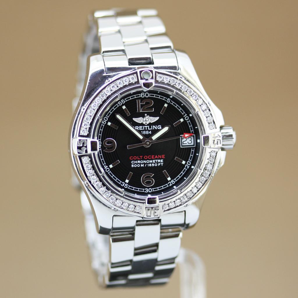 Breitling Colt Océane Ref. A77380 Diamonds, Overige merken, Staal, Gebruikt, Staal