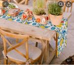 2x Italiaans tafelkleed tafelloper citroenen 280x34, Ophalen of Verzenden, Zo goed als nieuw, Rechthoek