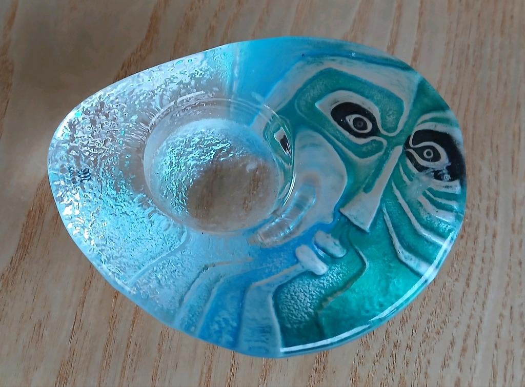Glazen  kaarsenhouder Maleras Zweden, Antiek en Kunst, Ophalen of Verzenden