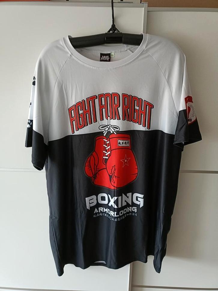 Leuk Boks shirt, Kleding | Heren, Sportkleding, Zo goed als nieuw, Algemeen, Maat 56/58 (XL), Wit, Ophalen of Verzenden