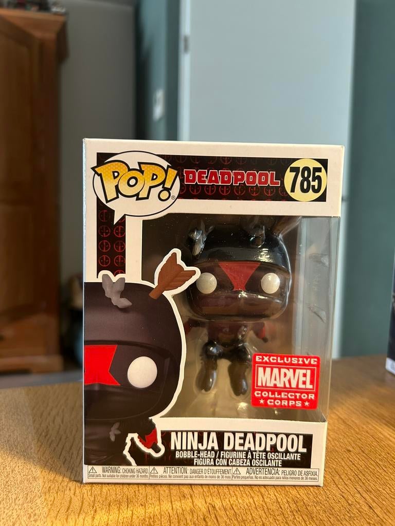 Funko Pop! Ninja Deadpool Marvel collector corps exclusive, Ophalen of Verzenden, Zo goed als nieuw