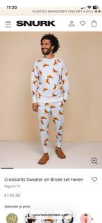 Snurk pyjama set met croissant print - Nieuw, Ophalen of Verzenden, Nieuw, Maat 52/54 (L)