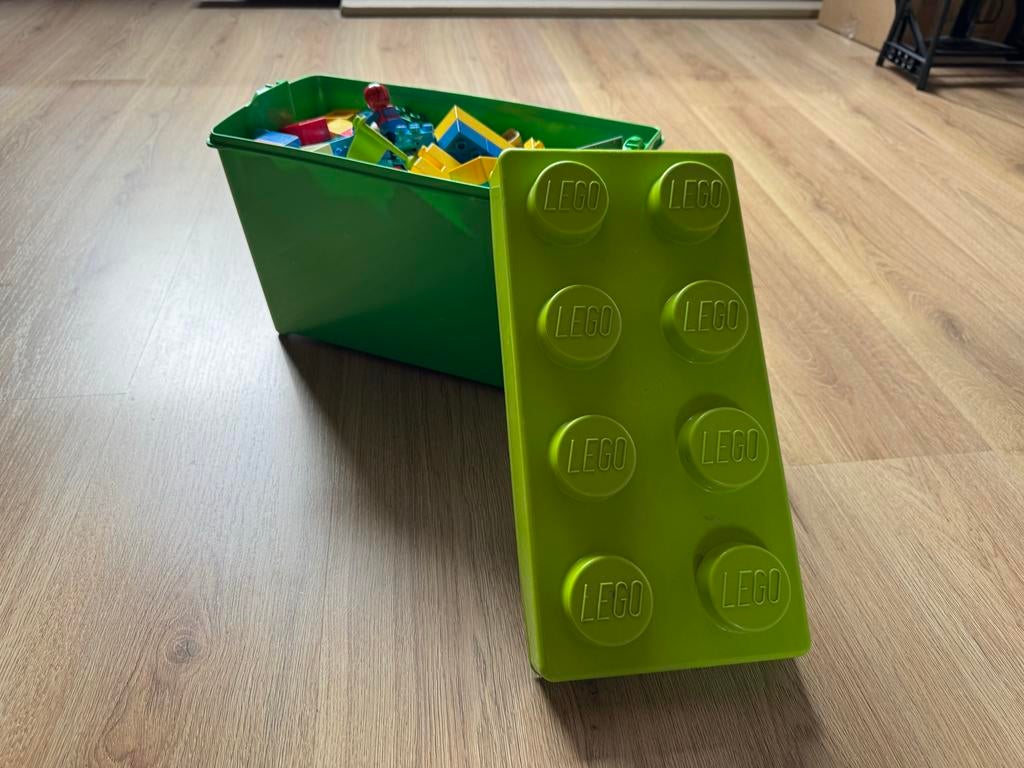 Lego bak met diverse duplo stenen, Kinderen en Baby's, Speelgoed | Duplo en Lego, Gebruikt, Lego, Ophalen of Verzenden, Losse stenen