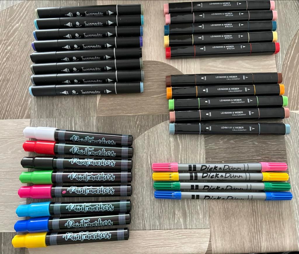 Diverse stiften/markers, Ophalen of Verzenden, Gebruikt