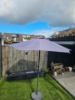 Grote parasol met voet, Ophalen of Verzenden, Zo goed als nieuw, Waterdicht