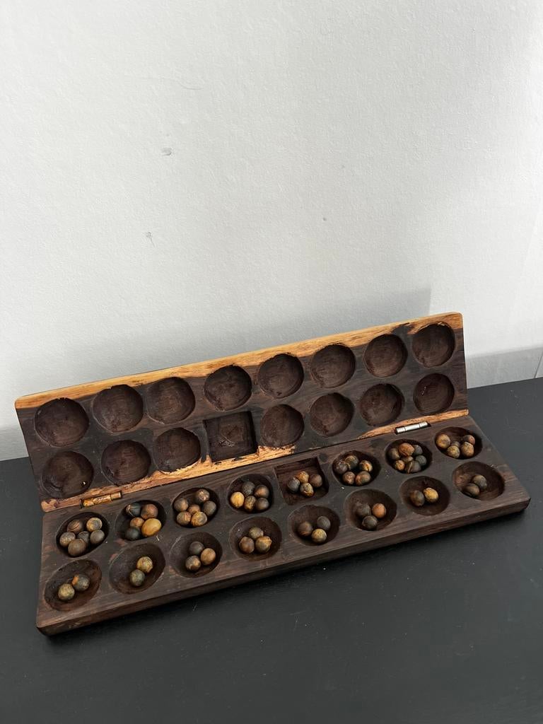 Mancala bordspel Afrika hout, Ophalen of Verzenden
