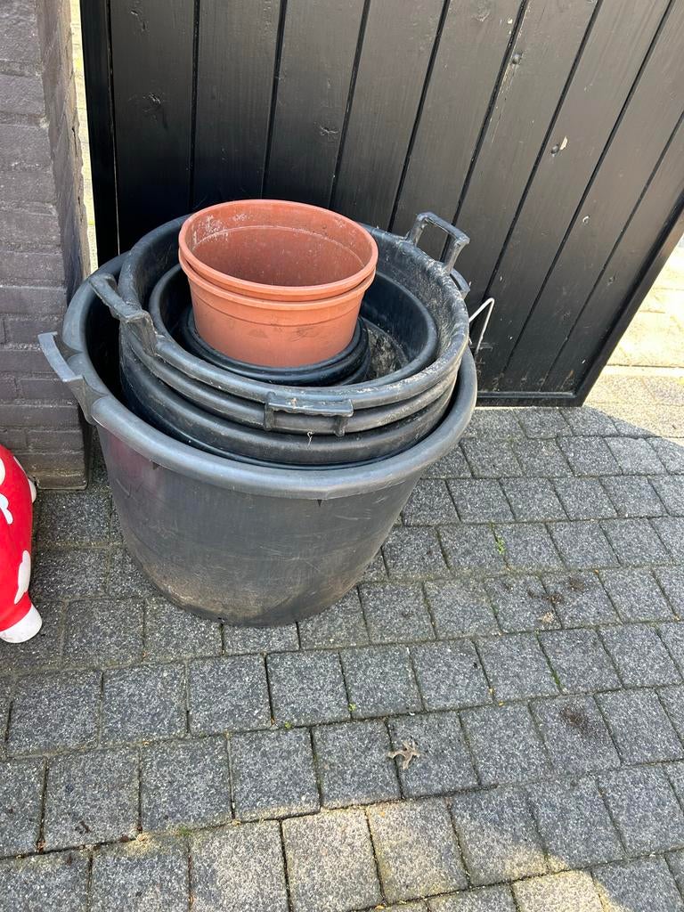 Diverse kuipen voor palm- of olijfbomen, Tuin en Terras, Bloempotten, Ophalen, Kunststof, Gebruikt, 40 cm of meer