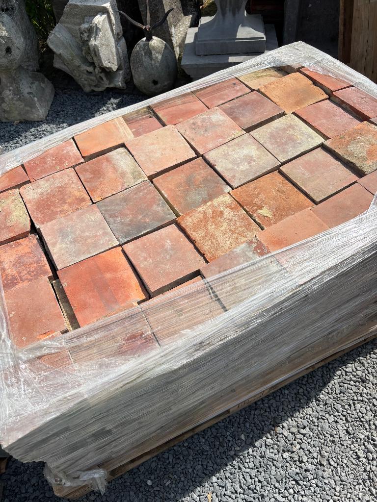 Lot antieke terracotta tegels Voor info BELLEN 0474220705, Ophalen