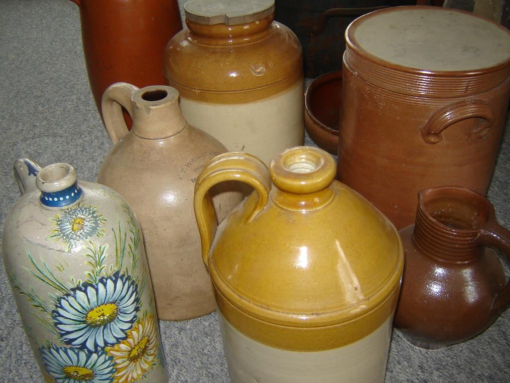 Steengoed aardewerk kruiken enz., Antiek en Kunst, Ophalen