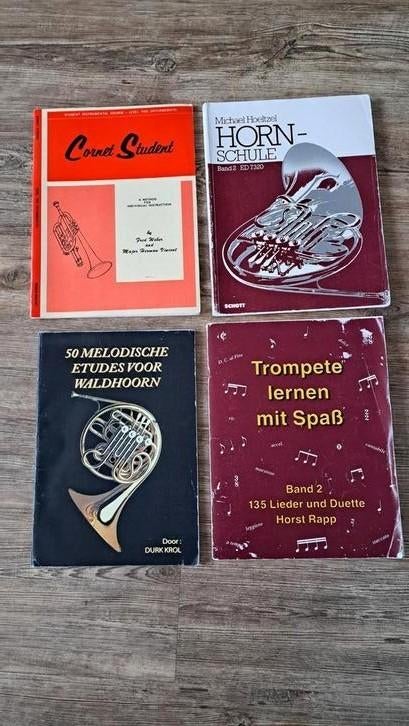 Oefenboeken hoorn en trompet (gebruikt), Gebruikt, Hoorn, Klassiek, Les of Cursus