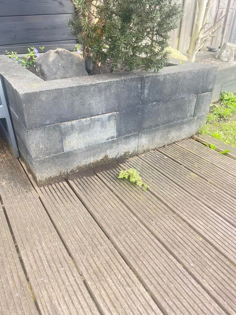 Beton blokken bloembak teab, Ophalen of Verzenden, Zo goed als nieuw, Minder dan 100 cm, Minder dan 25 cm