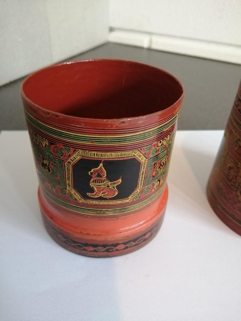 Prachtige burmase betel gelakte doos 11x7 cm antiek topstaat, Ophalen of Verzenden