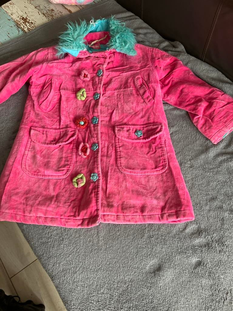 Mim-pi tussenjas roze maat 128-134, Ophalen of Verzenden, Gebruikt, Meisje, Jas